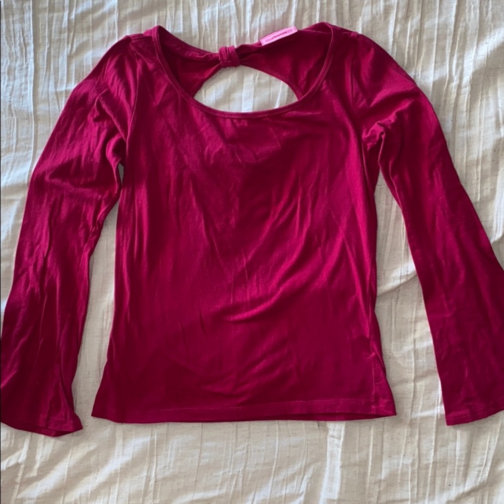 Pink cotton stretch top